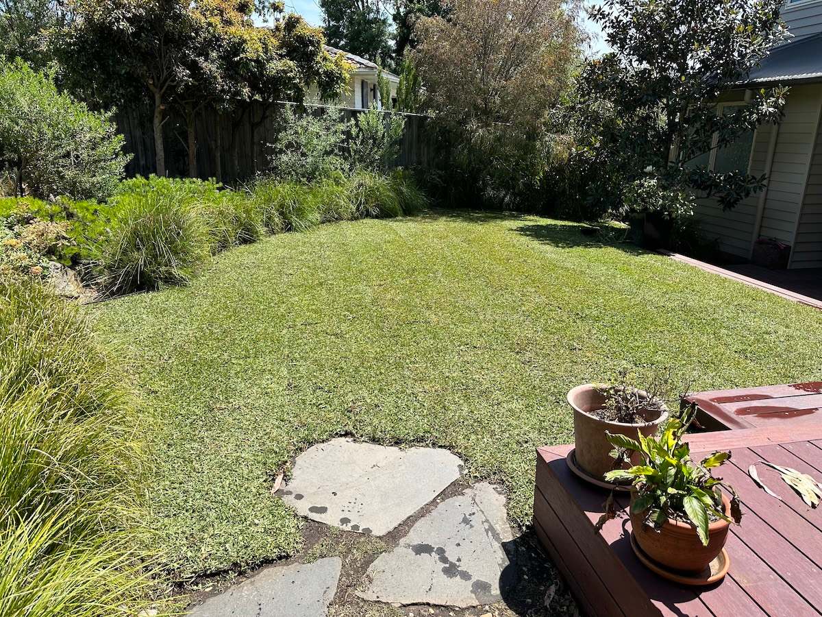 A beautiful, lush green lawn installed by Seaside Landscaping.